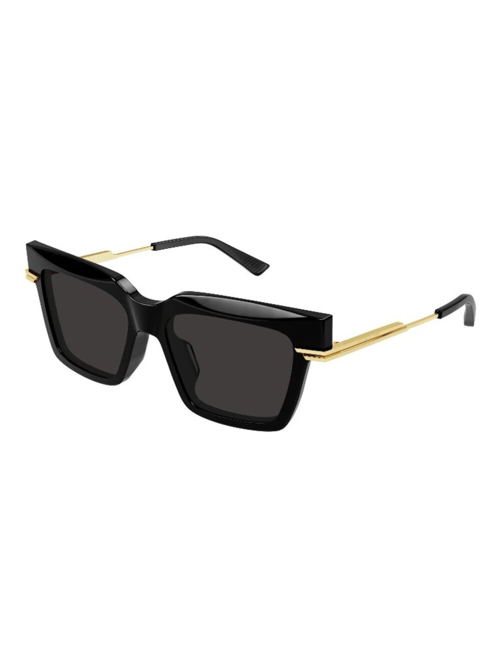 New Bottega Veneta Women's Sunglasses Black Square Grey Lens Acetate Frame 001